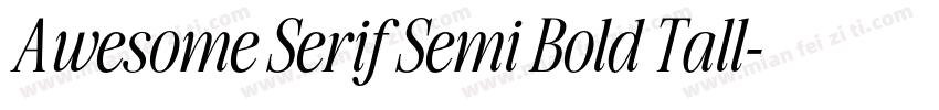 Awesome Serif Semi Bold Tall字体转换